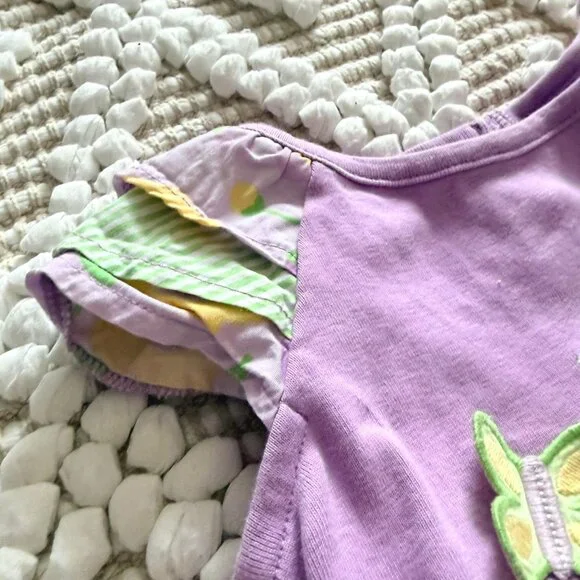Gymboree Purple Floral and Butterfly Outfit Toddler Girl - Picture 6 of 9